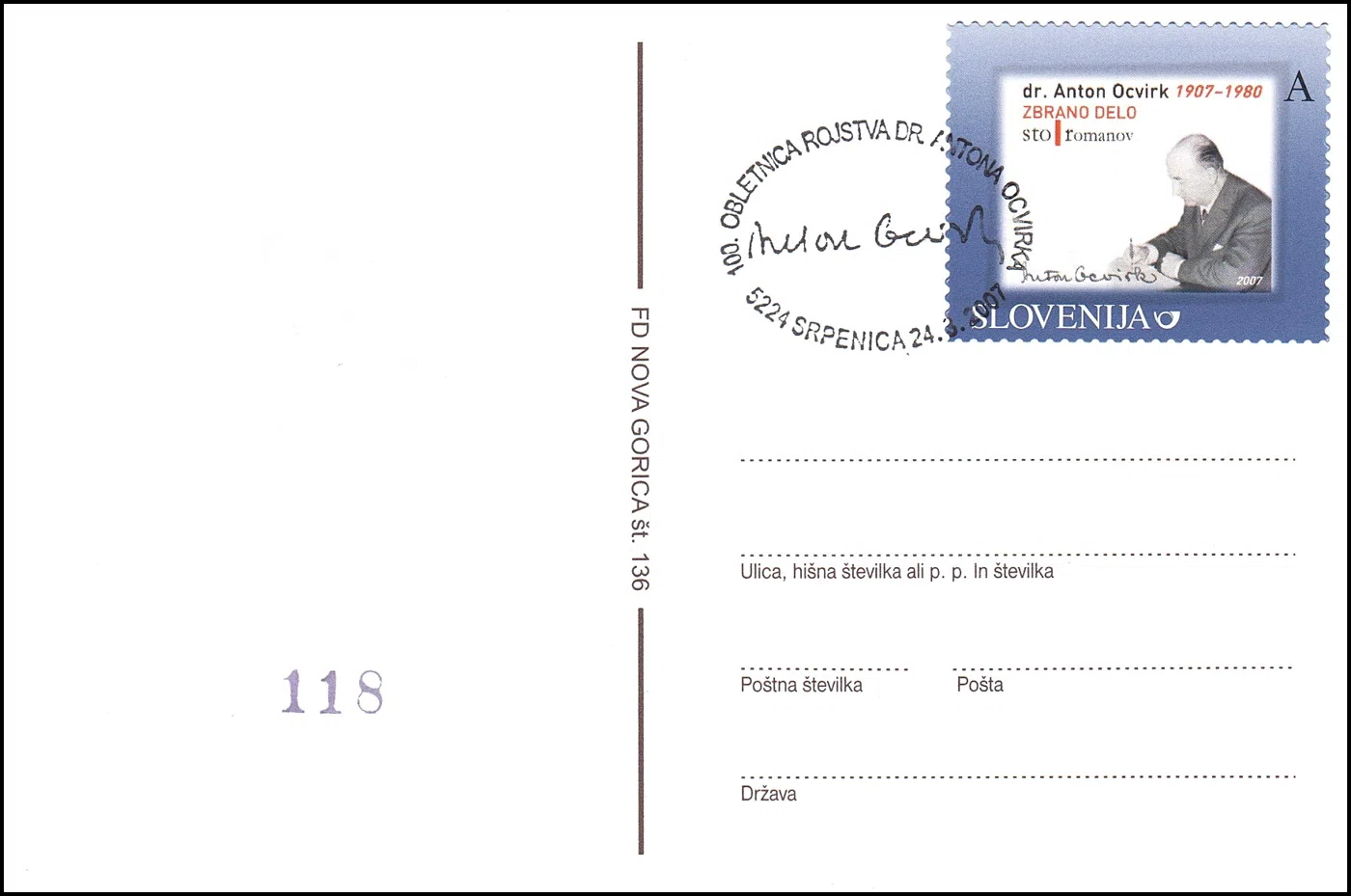 100. OBLETNICA ROJSTVA dr. ANTONA OCVIRKA